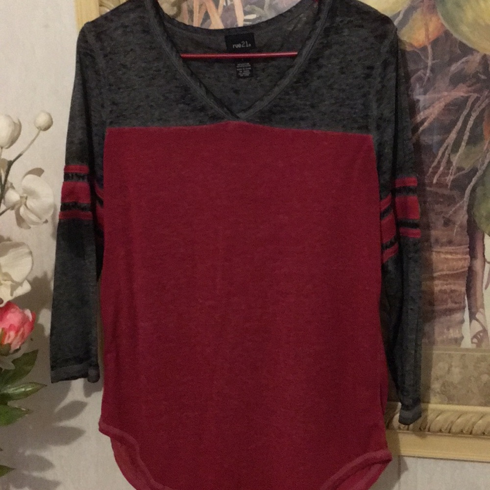 Rue 21 jersey style shirt